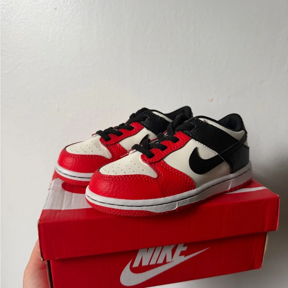 Nike Kids' Red, White & Black Low-Top Sneakers